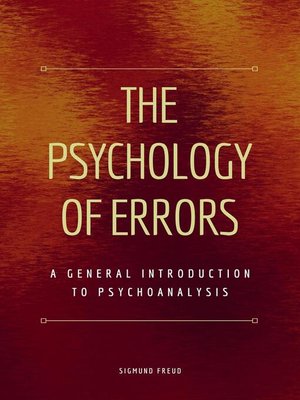 cover image of The Psychology of Errors